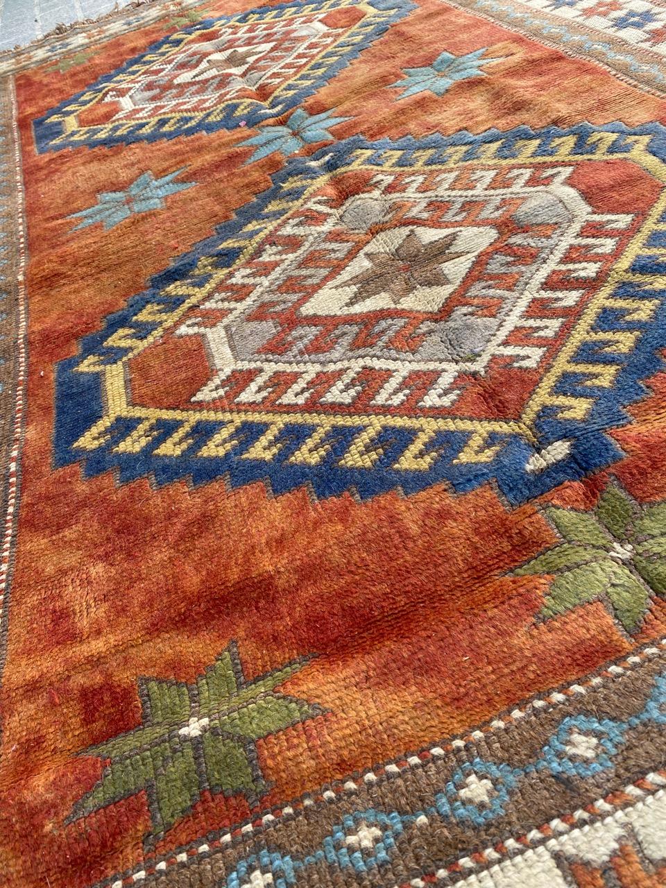 Bobyrug’s Nice Vintage Turkish Kars rug For Sale 4