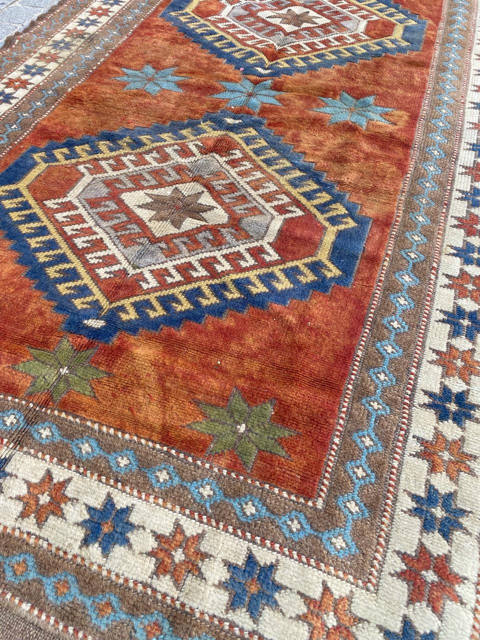 Bobyrug’s Nice Vintage Turkish Kars rug For Sale 6