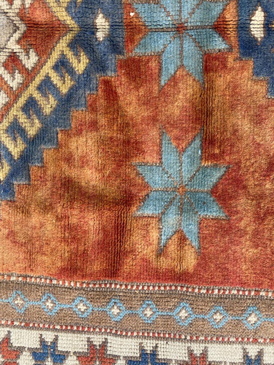 Bobyrug’s Nice Vintage Turkish Kars rug For Sale 8