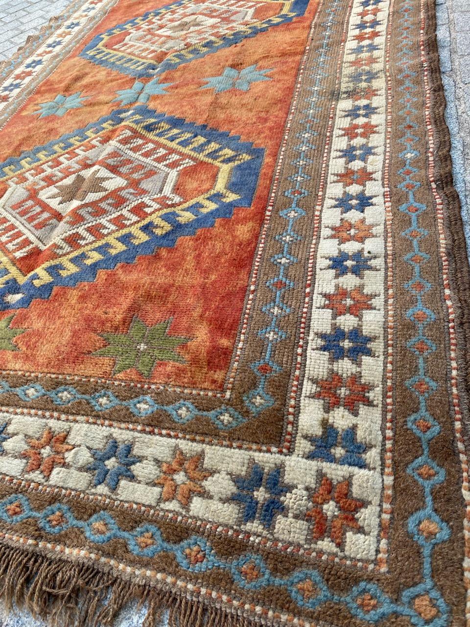 Bobyrug’s Nice Vintage Turkish Kars rug For Sale 9