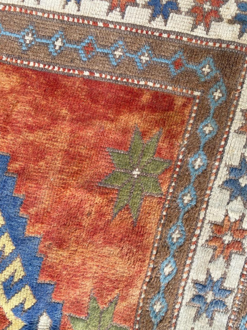 Bobyrug’s Nice Vintage Turkish Kars rug For Sale 1