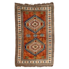 Bobyrug’s Nice Vintage Turkish Kars rug