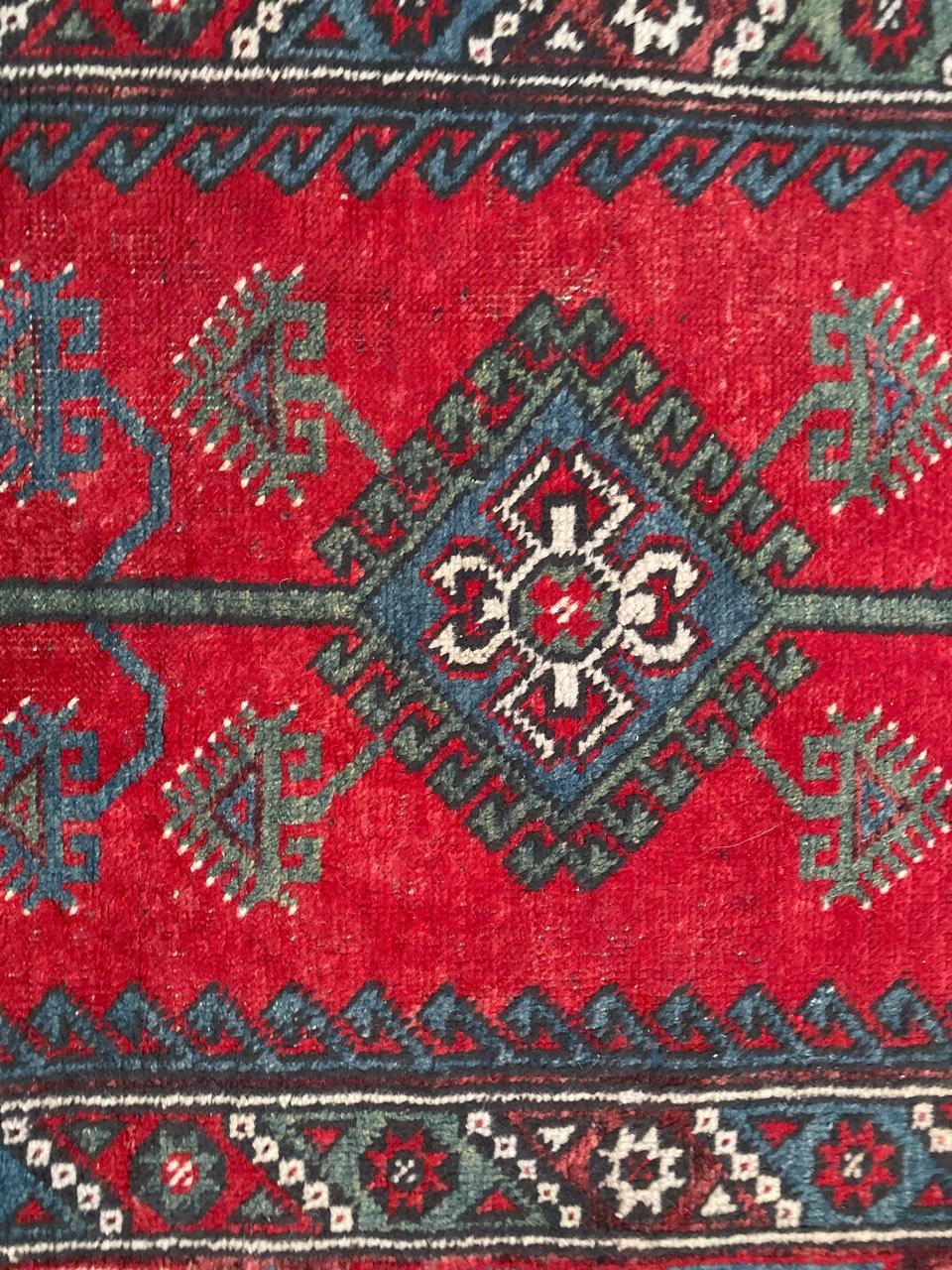 Hand-Knotted Nice Vintage Turkish Konya Rug For Sale