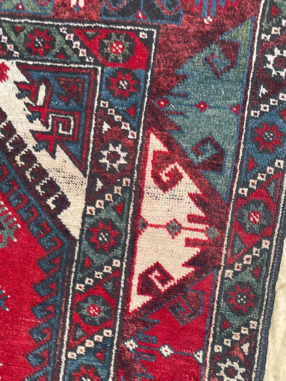 Wool Nice Vintage Turkish Konya Rug For Sale