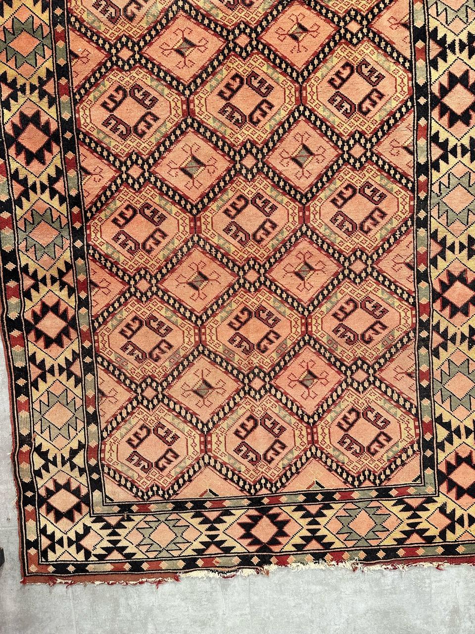 Bobyrug's Nice Vintage Türkischer Teppich (Rustikal) im Angebot