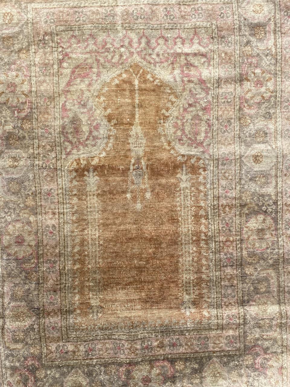Bobyrug's Nice Vintage Türkische Seide Kayseri Teppich (Handgeknüpft) im Angebot