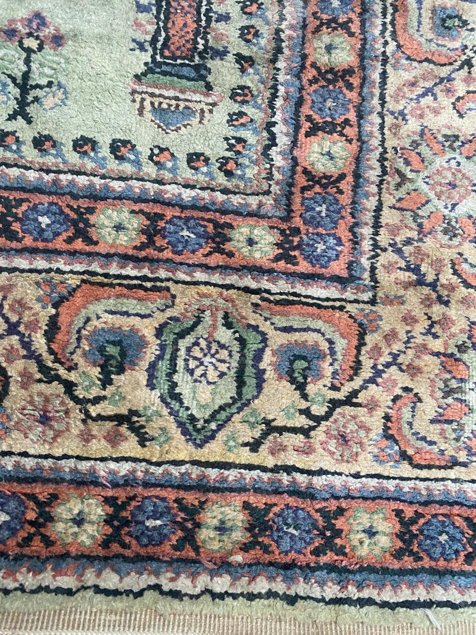 Bobyrug's Nice Vintage Türkische Seide Kayseri Teppich (20. Jahrhundert) im Angebot