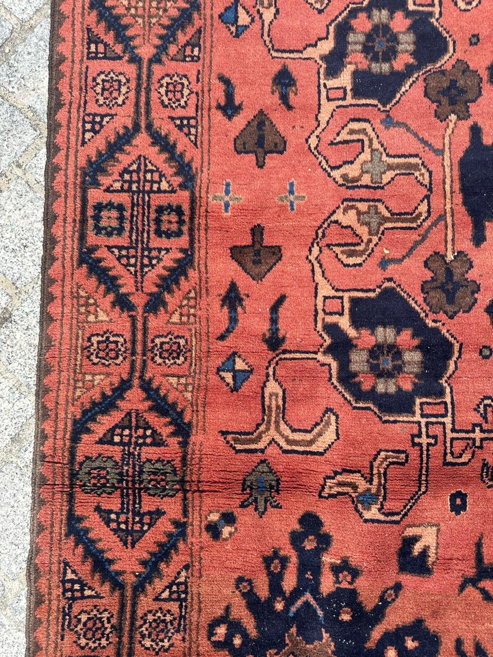 Bobyrug’s Nice vintage Turkmen Afghan rug  For Sale 8