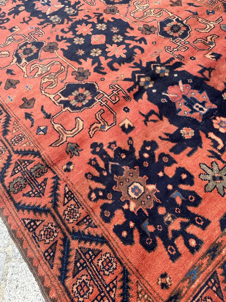 Bobyrug’s Nice vintage Turkmen Afghan rug  For Sale 9