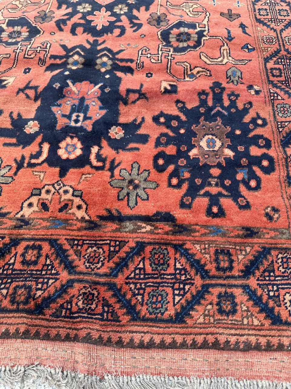 Bobyrug’s Nice vintage Turkmen Afghan rug  For Sale 11