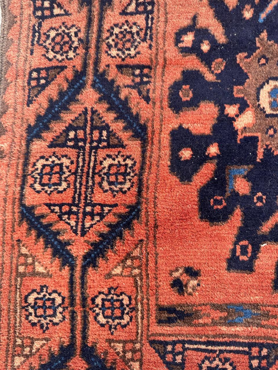 Bobyrug’s Nice vintage Turkmen Afghan rug  For Sale 12