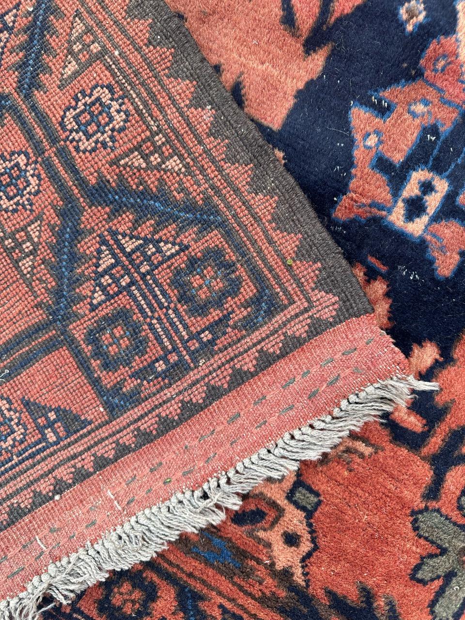 Bobyrug’s Nice vintage Turkmen Afghan rug  For Sale 13
