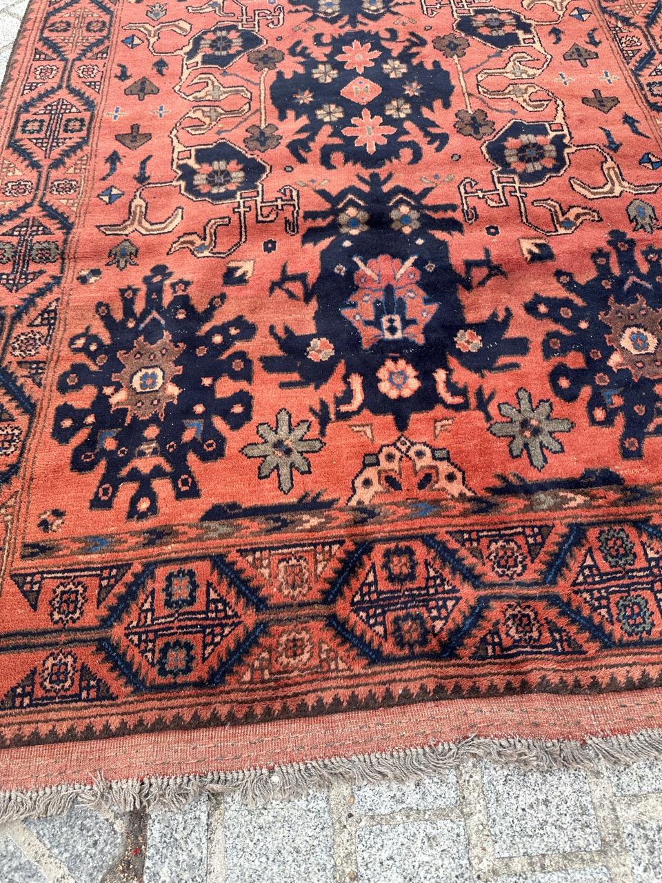 Bobyrug’s Nice vintage Turkmen Afghan rug  For Sale 1
