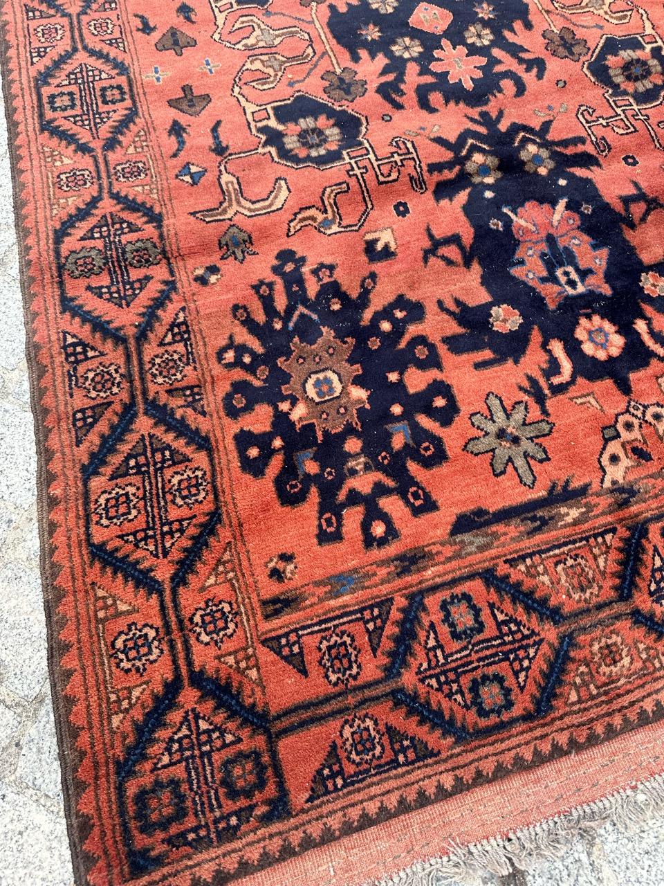 Bobyrug’s Nice vintage Turkmen Afghan rug  For Sale 2