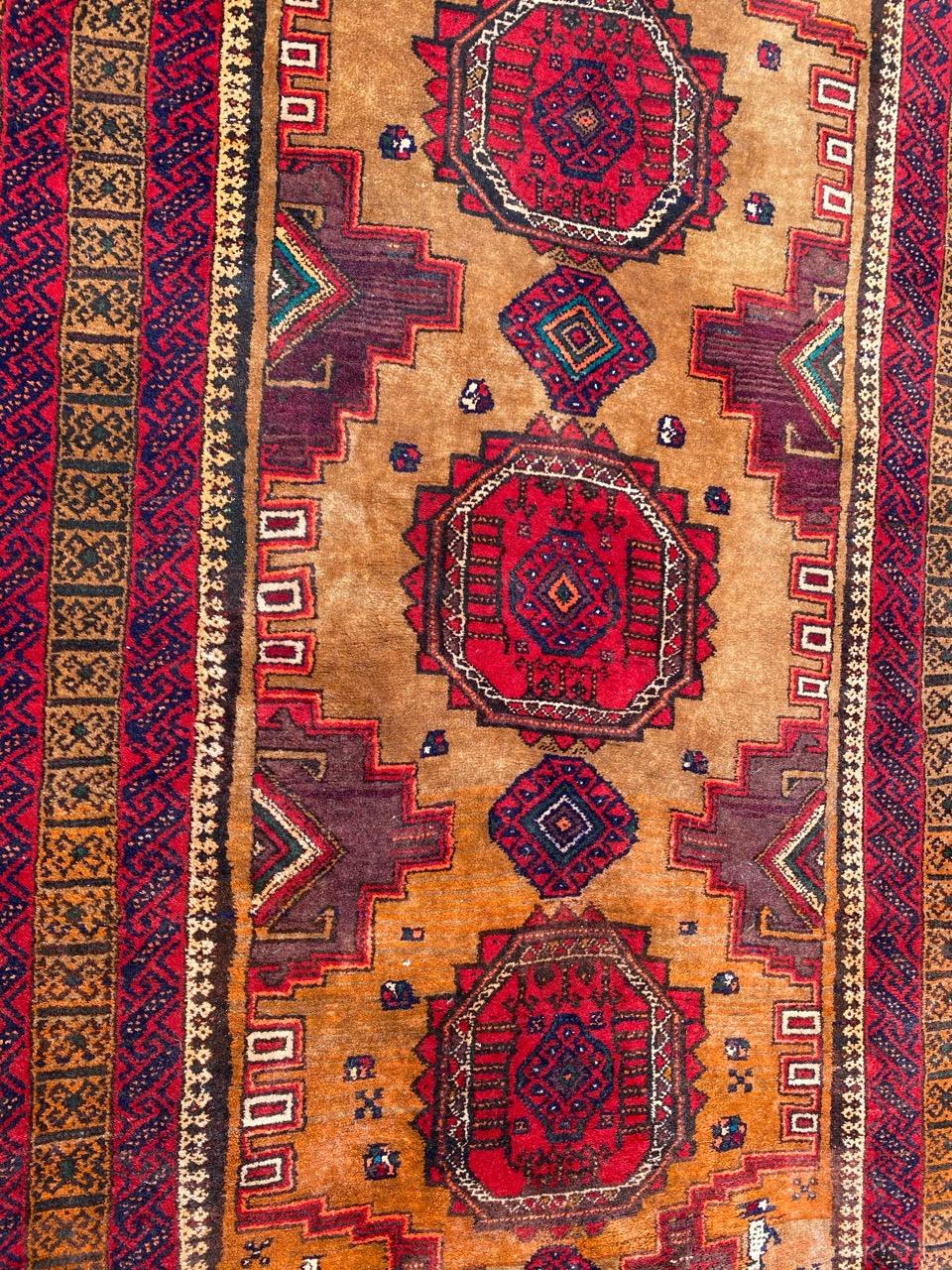 Nice Vintage Turkmen Baluch Rug For Sale 2