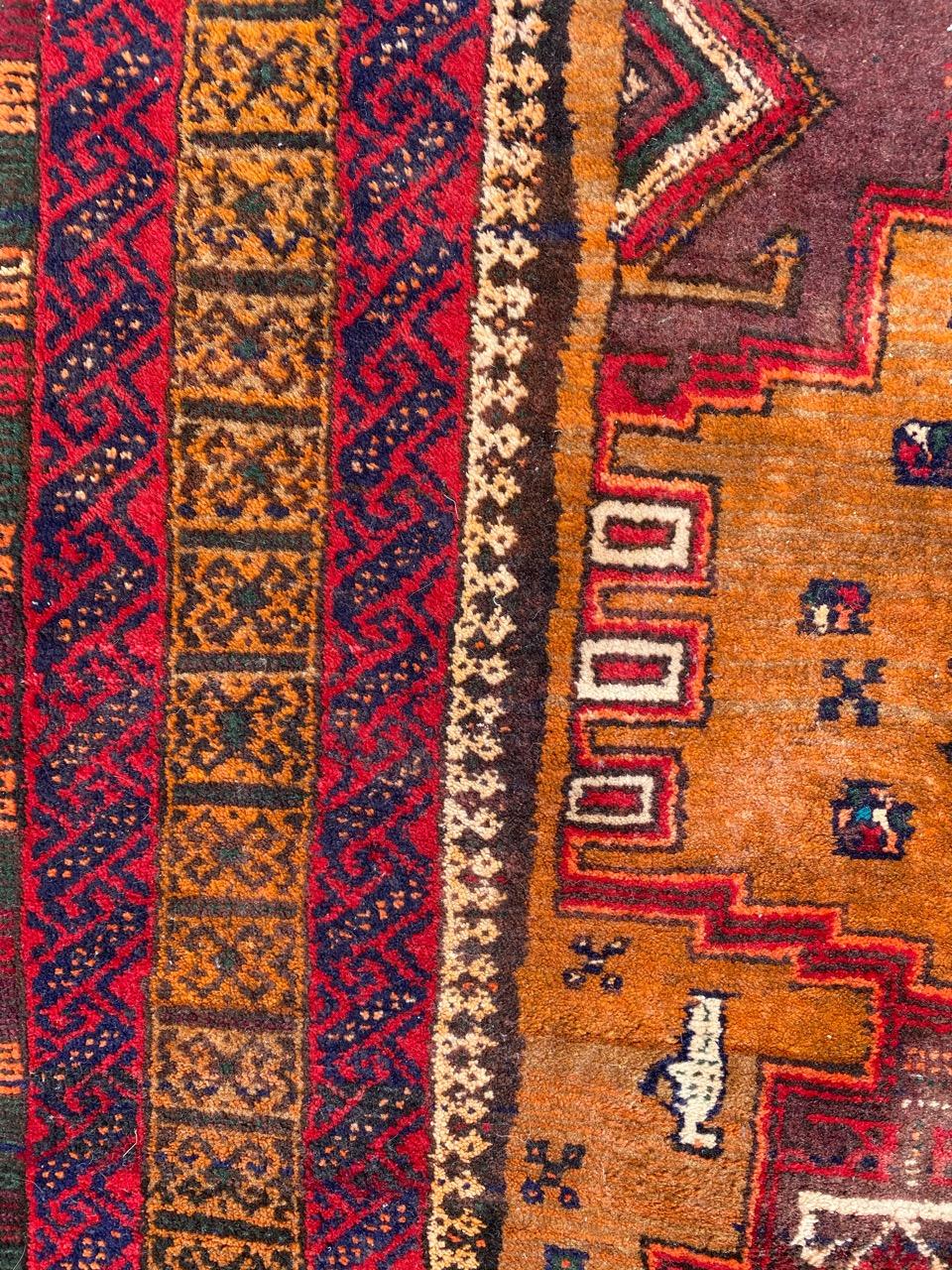 Nice Vintage Turkmen Baluch Rug For Sale 3