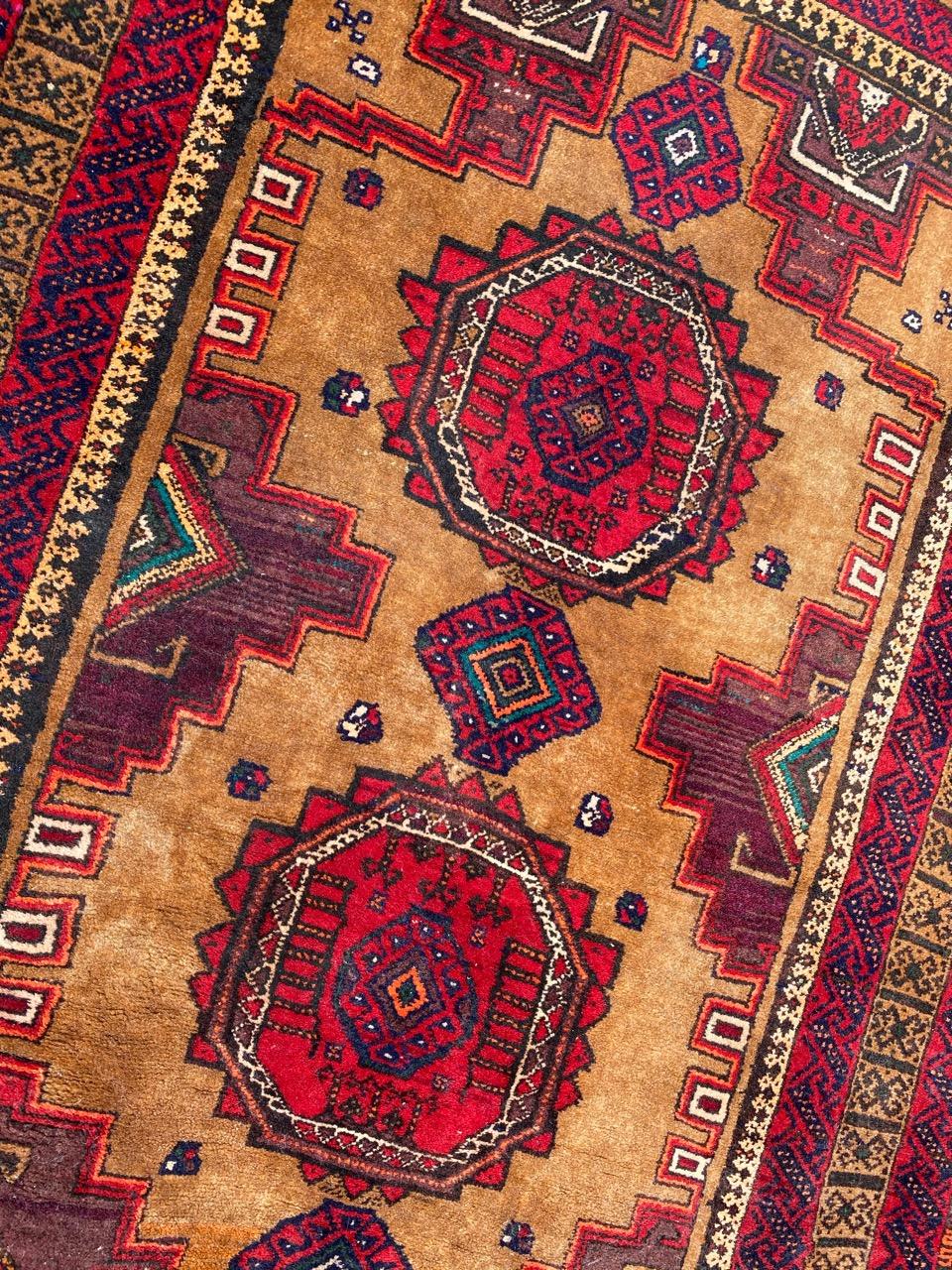 Nice Vintage Turkmen Baluch Rug For Sale 4