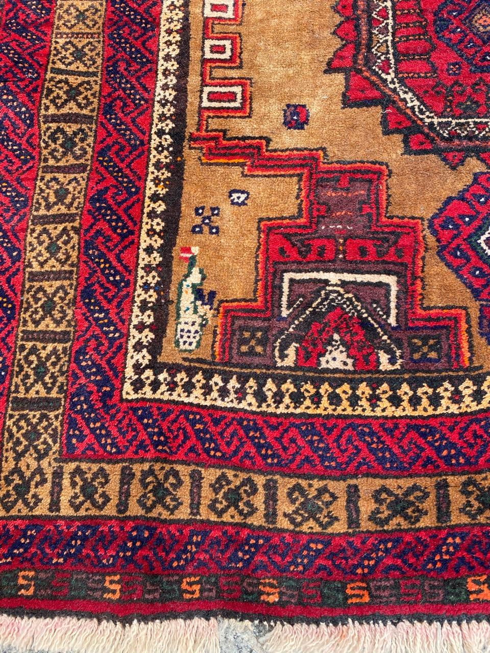 Nice Vintage Turkmen Baluch Rug For Sale 8