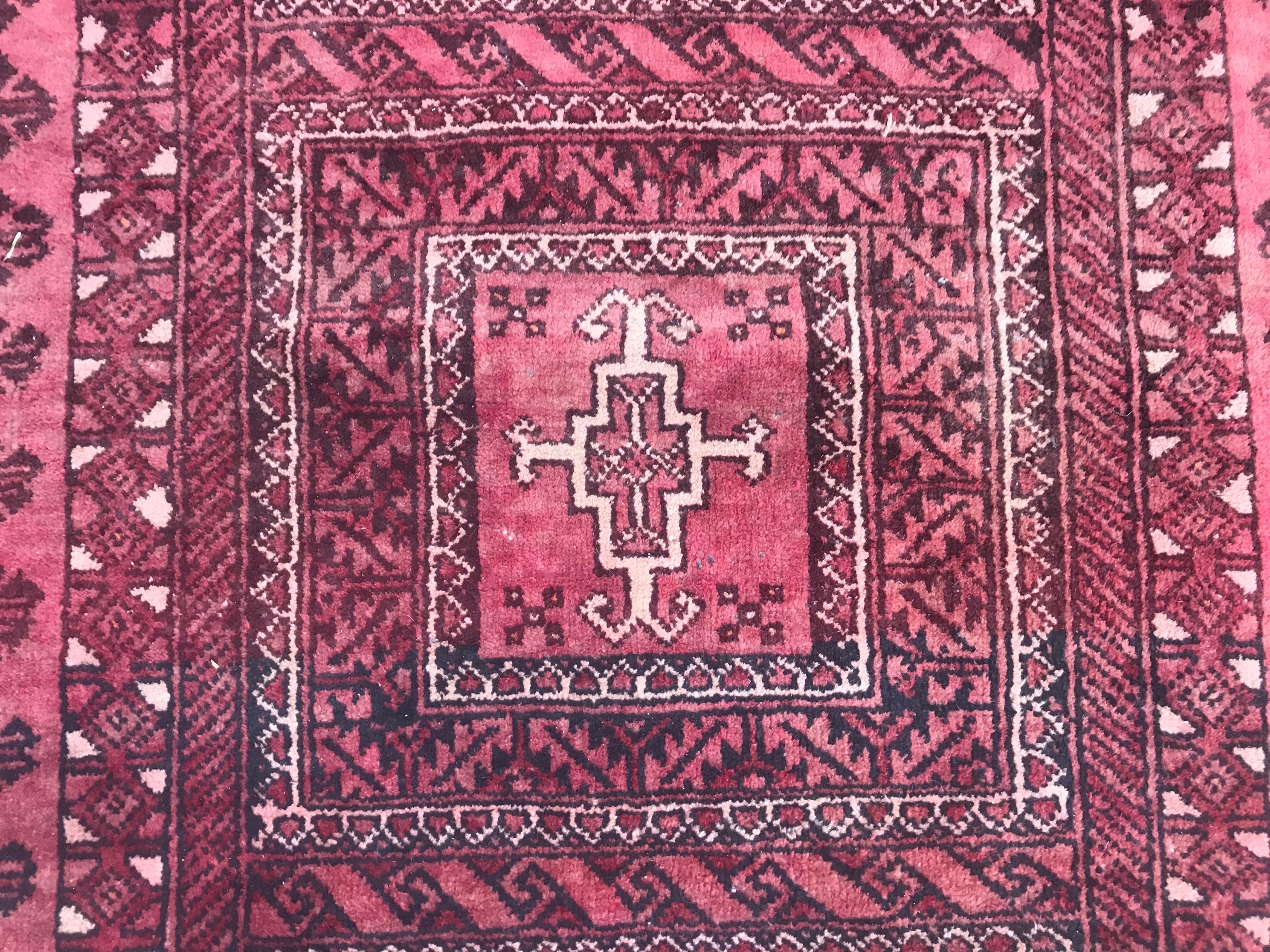 Tribal Nice Vintage Turkmen Baluch Rug For Sale