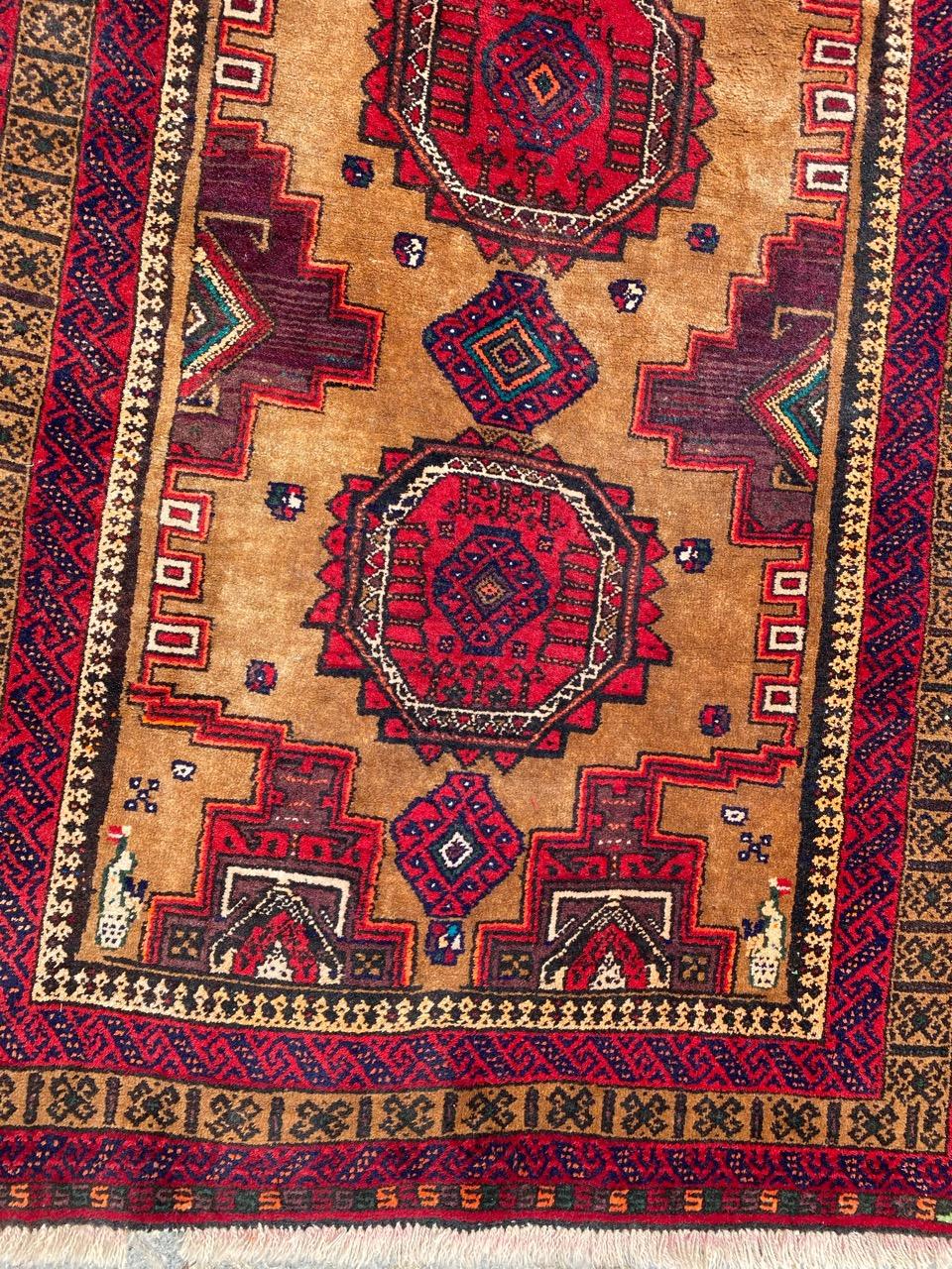 Afghan Nice Vintage Turkmen Baluch Rug For Sale