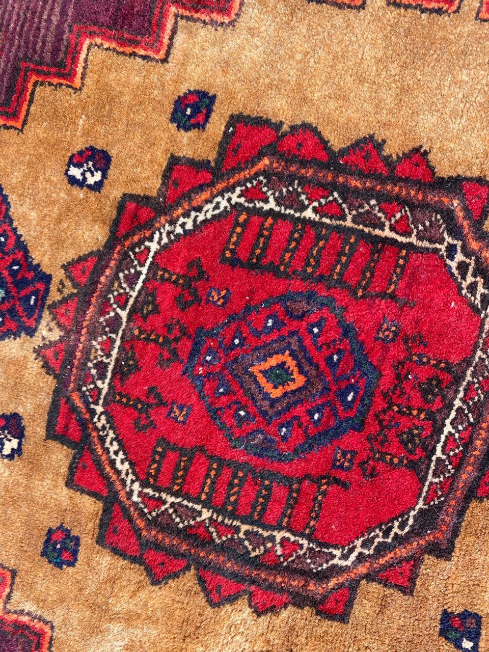 Nice Vintage Turkmen Baluch Rug In Good Condition For Sale In Saint Ouen, FR