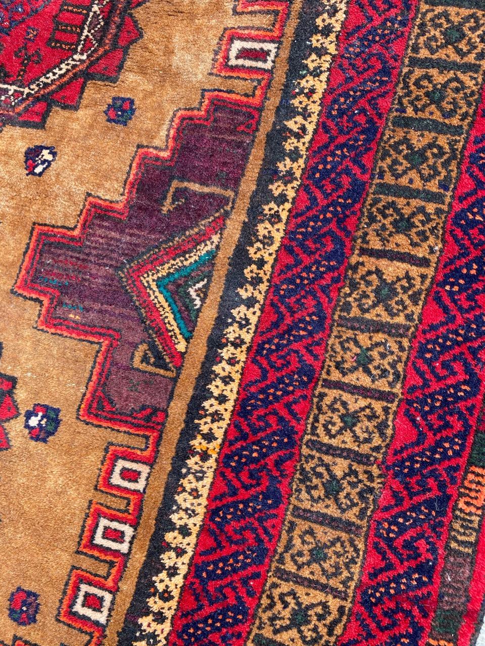 20th Century Nice Vintage Turkmen Baluch Rug For Sale