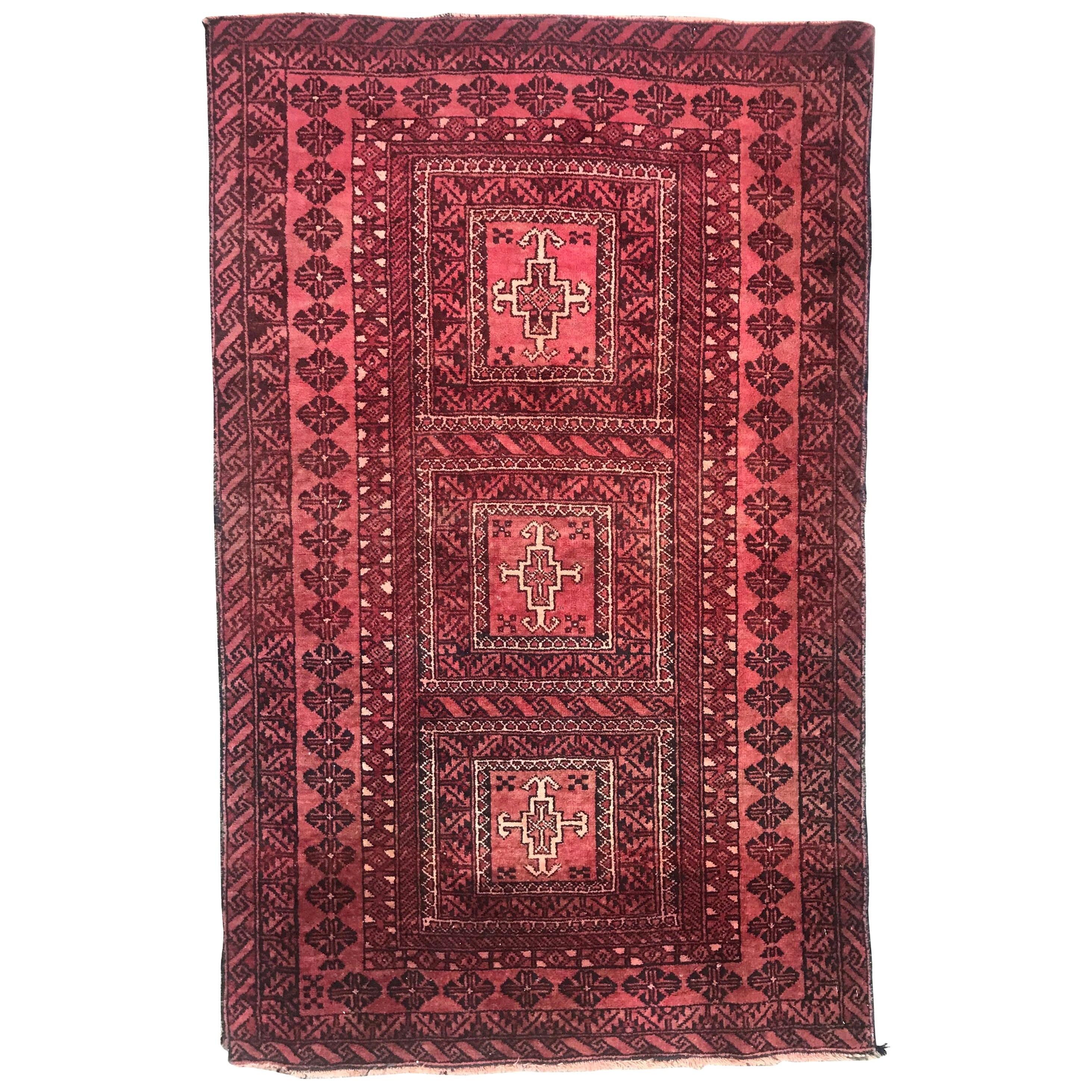 Beau tapis de baluchon turc vintage en vente