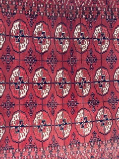 Bobyrug’s Nice mid century Turkmen Bokhara Rug
