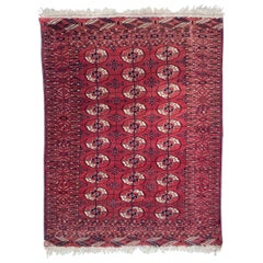 Bobyrug’s Nice mid century Turkmen Bokhara Rug