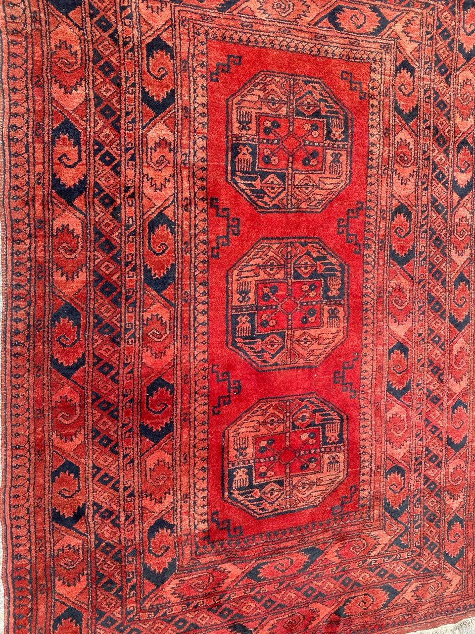 Nice Vintage Turkmen Ersari Rug 6