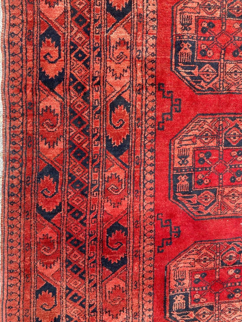 Nice Vintage Turkmen Ersari Rug 7