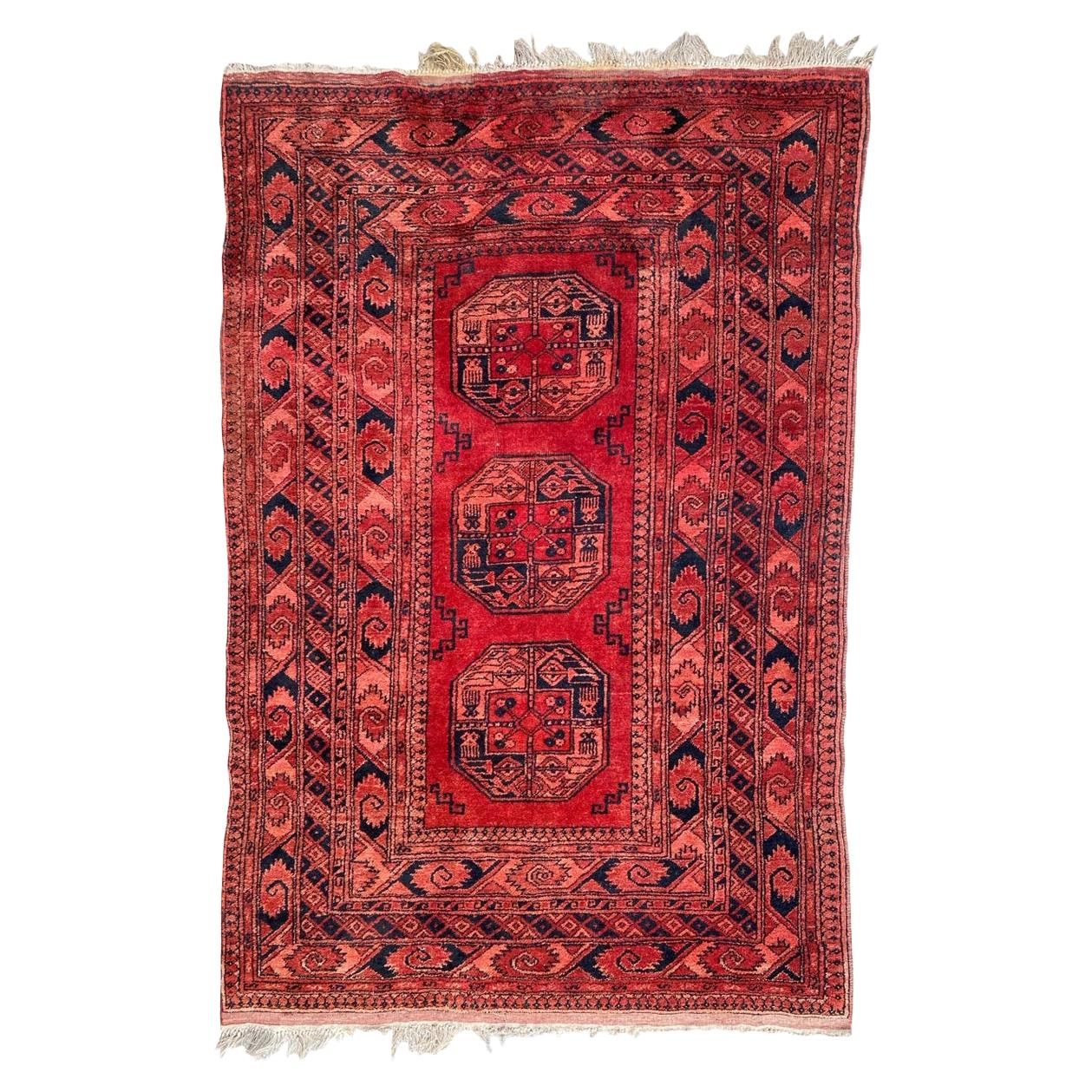 Vintage Afghan Turkmen Rug