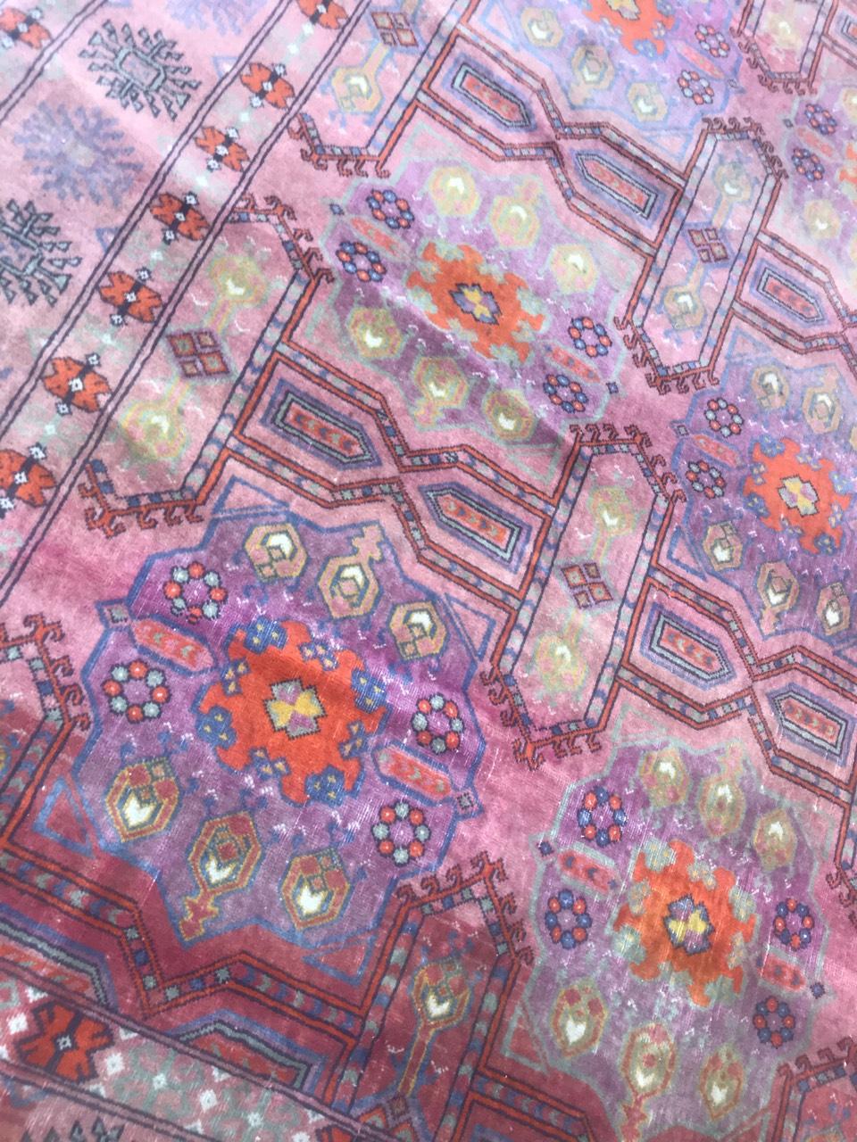Bobyrug's Nice Vintage Turkmen Teppich im Angebot 2