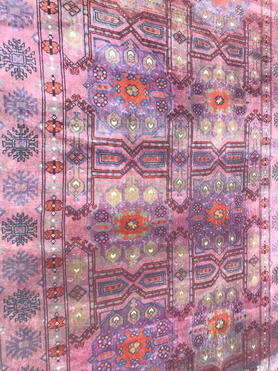 Bobyrug's Nice Vintage Turkmen Teppich (Turkmenisch) im Angebot