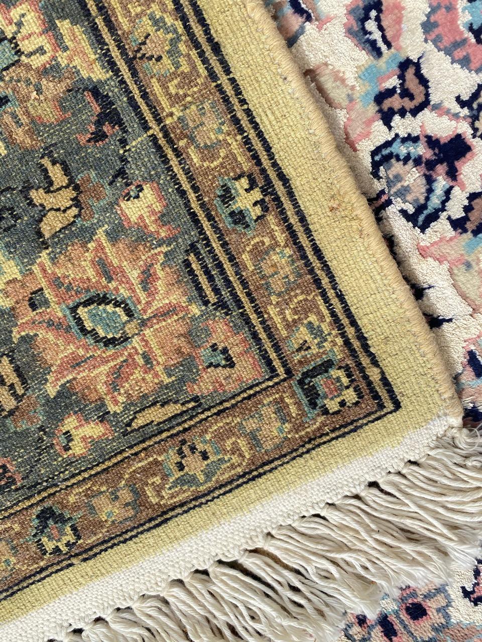 Bobyrug’s Nice Vintage Wool and Silk Pakistani Rug For Sale 13