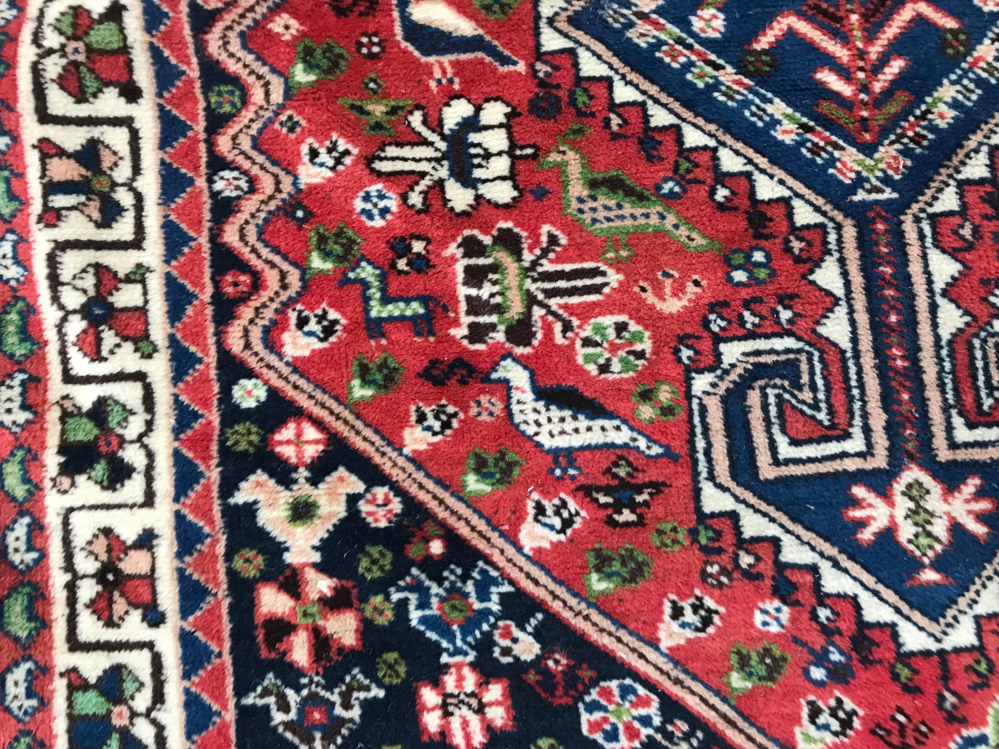 Nice Vintage Yalameh Rug In Good Condition For Sale In Saint Ouen, FR