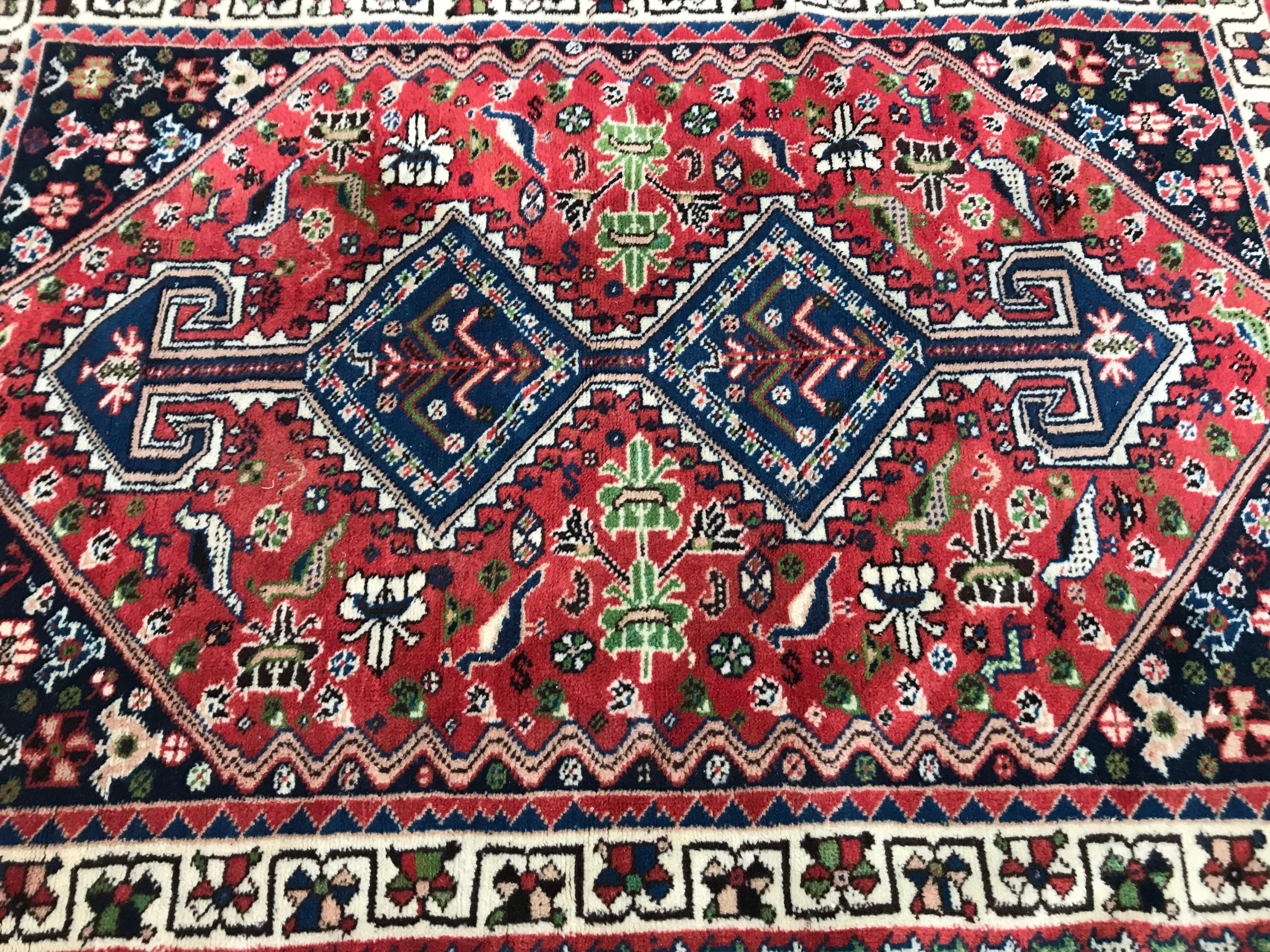 20th Century Nice Vintage Yalameh Rug For Sale