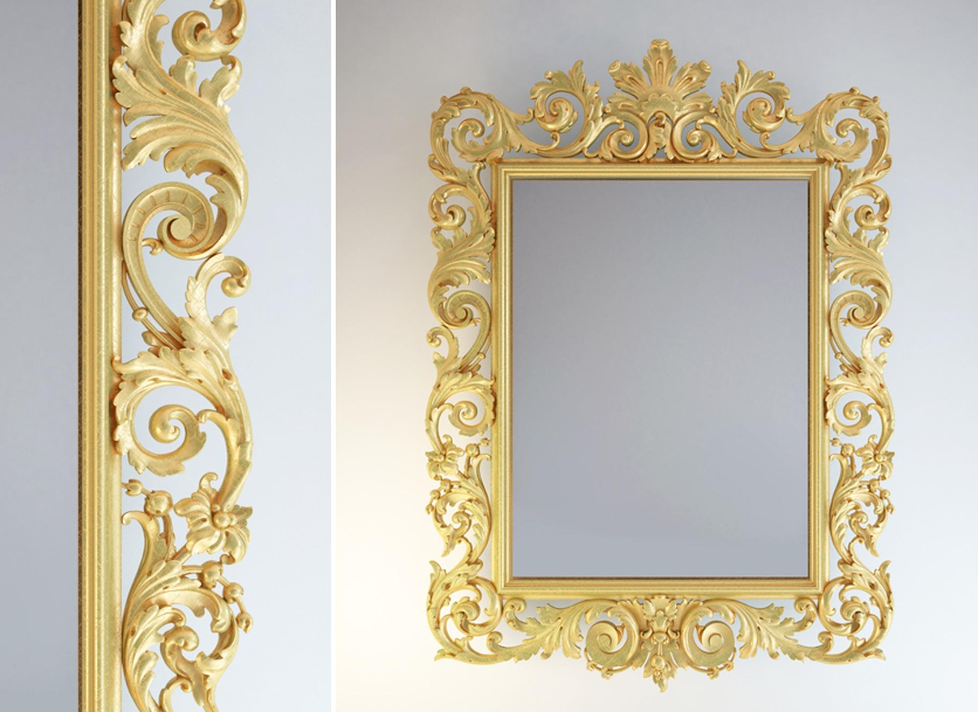 Woodwork Nice Wall Mirror Frame from Oak or Beech For Sale