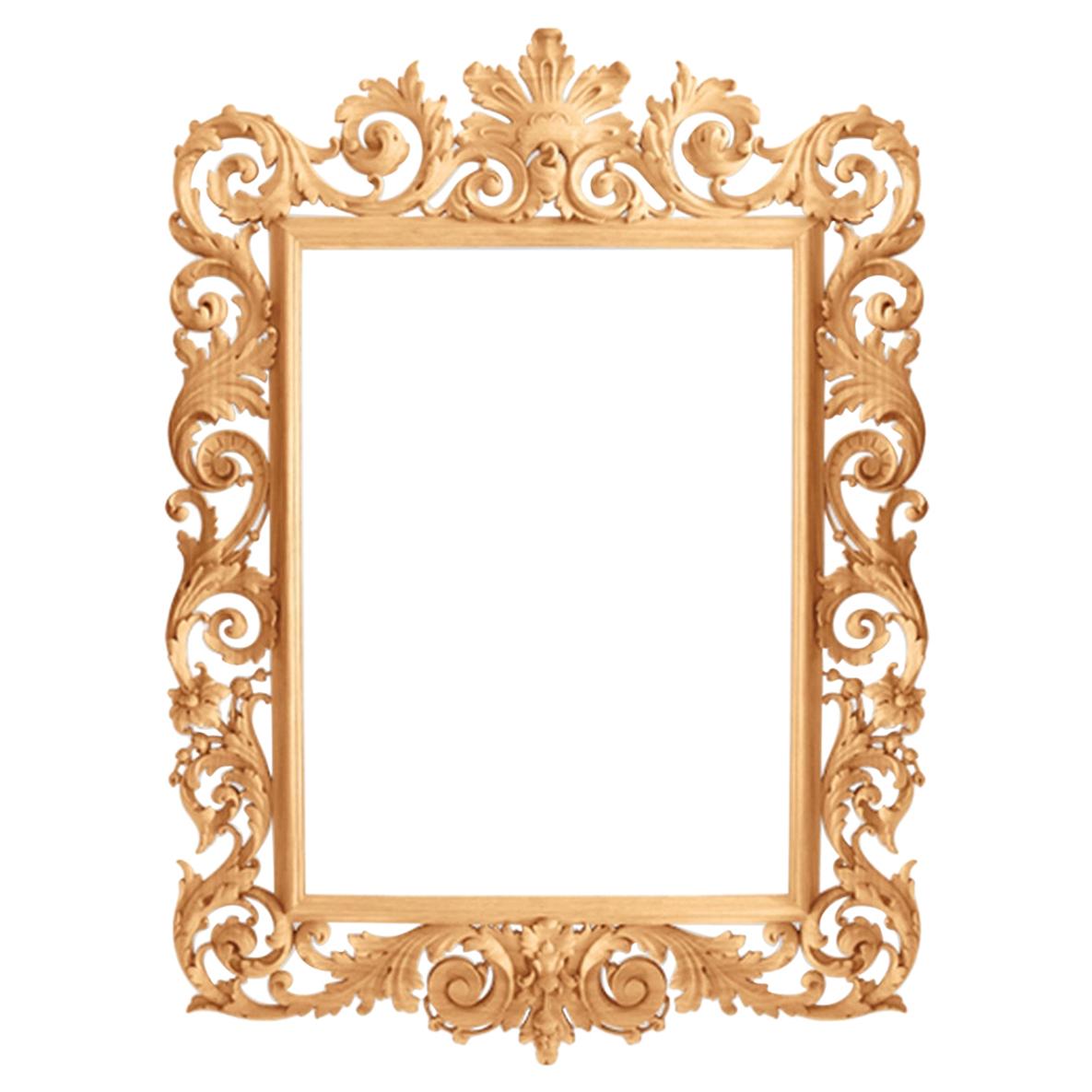 Nice Wall Mirror Frame from Oak or Beech For Sale