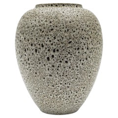 Used Nice White & Black Studio Ceramic Vase by Wilhelm & Elly Kuch, 1960s, Germany