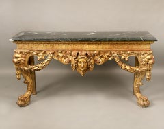 Englische, schön geschnitzte Konsole aus vergoldetem Holz aus dem späten 19. Jahrhundert