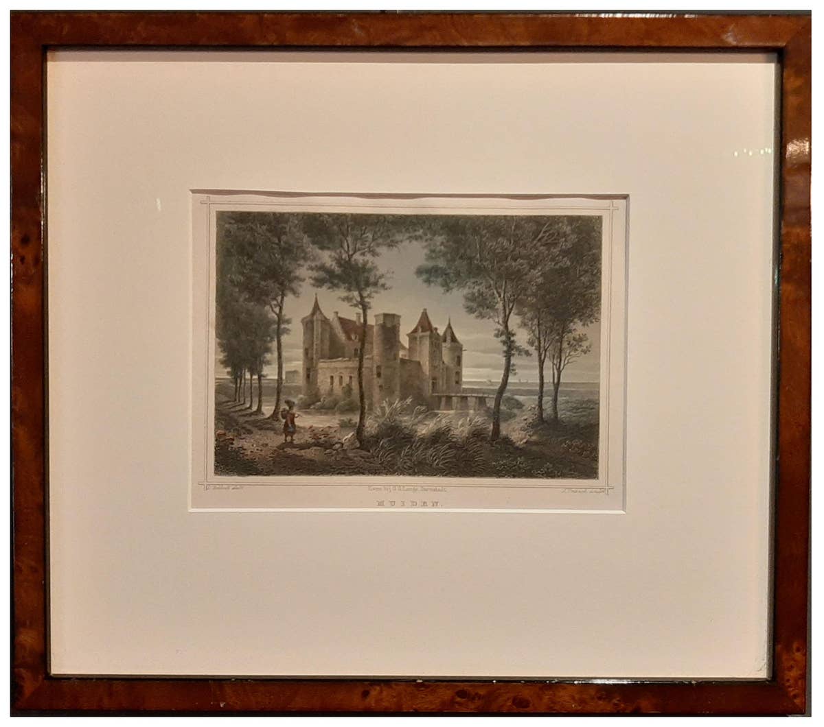 Nicely Framed View of Muiden Castle, the Netherlands, 1858