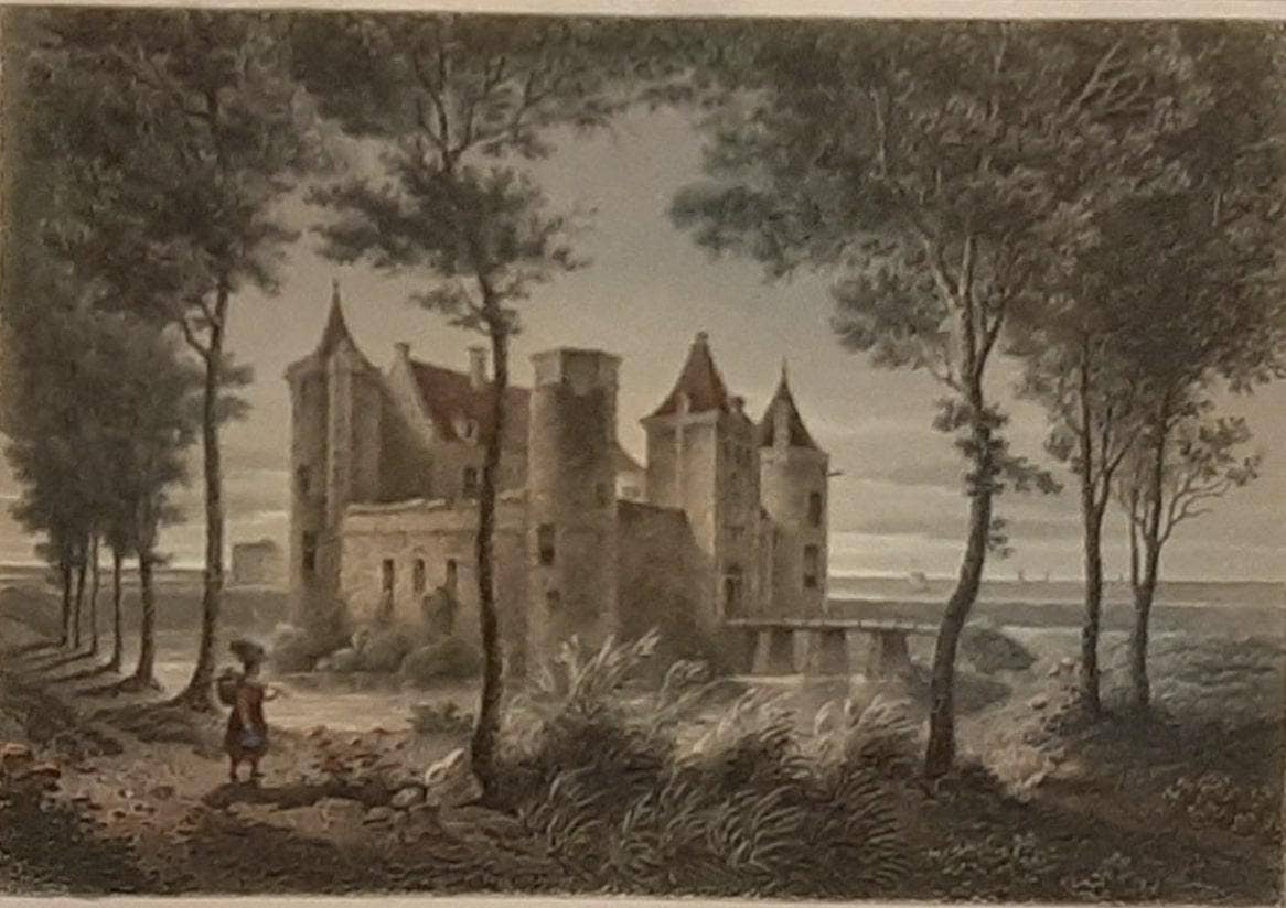 Nicely Framed View of Muiden Castle, the Netherlands, 1858