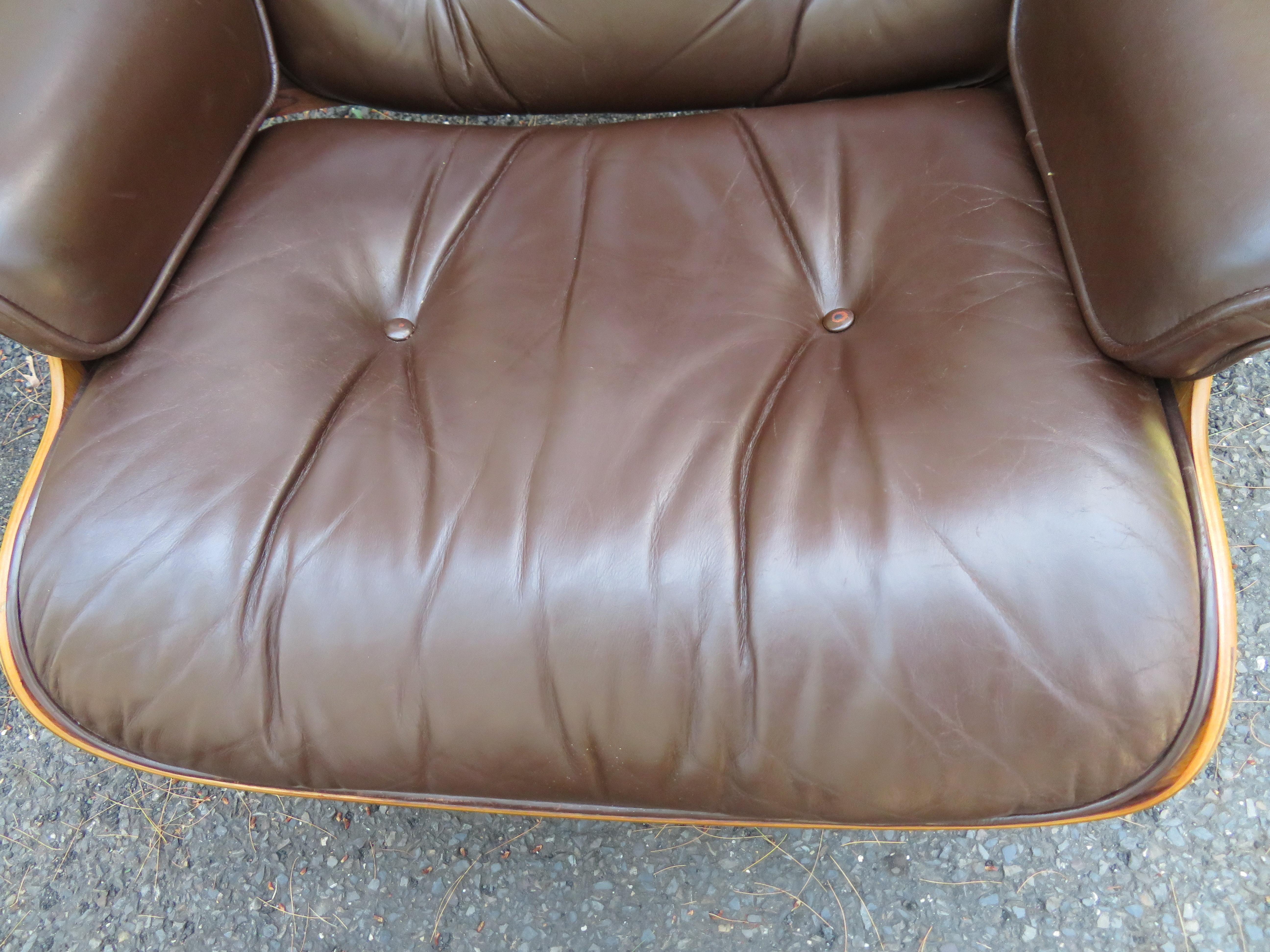 Nicely Grained Eames Herman Miller Rosewood 670 671 Lounge Chair Ottoman Brown 7