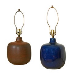 Blaue Tischlampe in schöner Größe von Bostlund