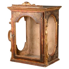 Nicchia. Legno intagliato e policromo. Forse di scuola spagnola, 18° secolo.