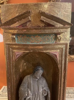 Niche In Gilt Wood From The 17th Century