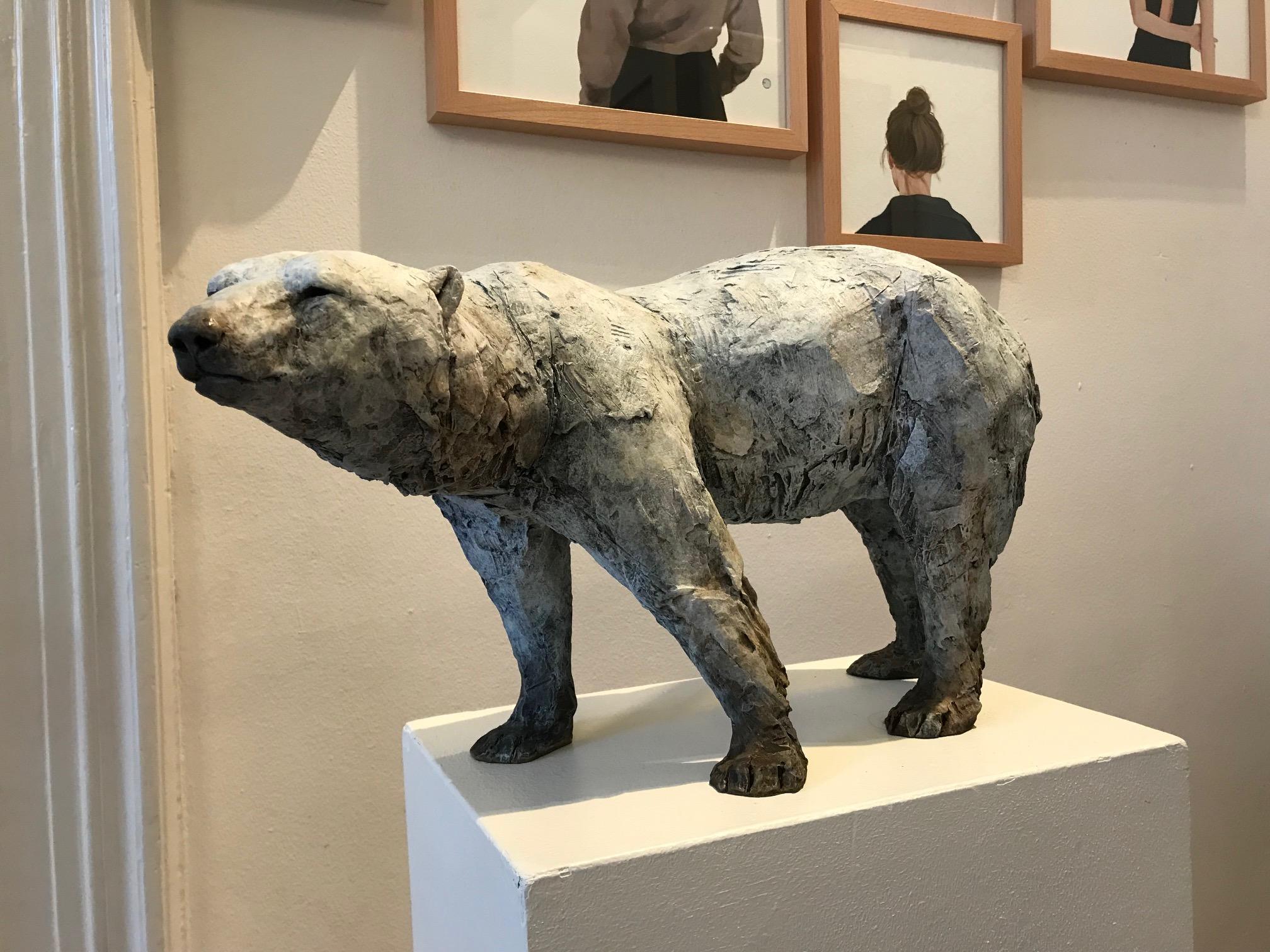 ''Arctic Bear'', Contemporary Bronze Sculpture Portrait of a Polar Bear 1