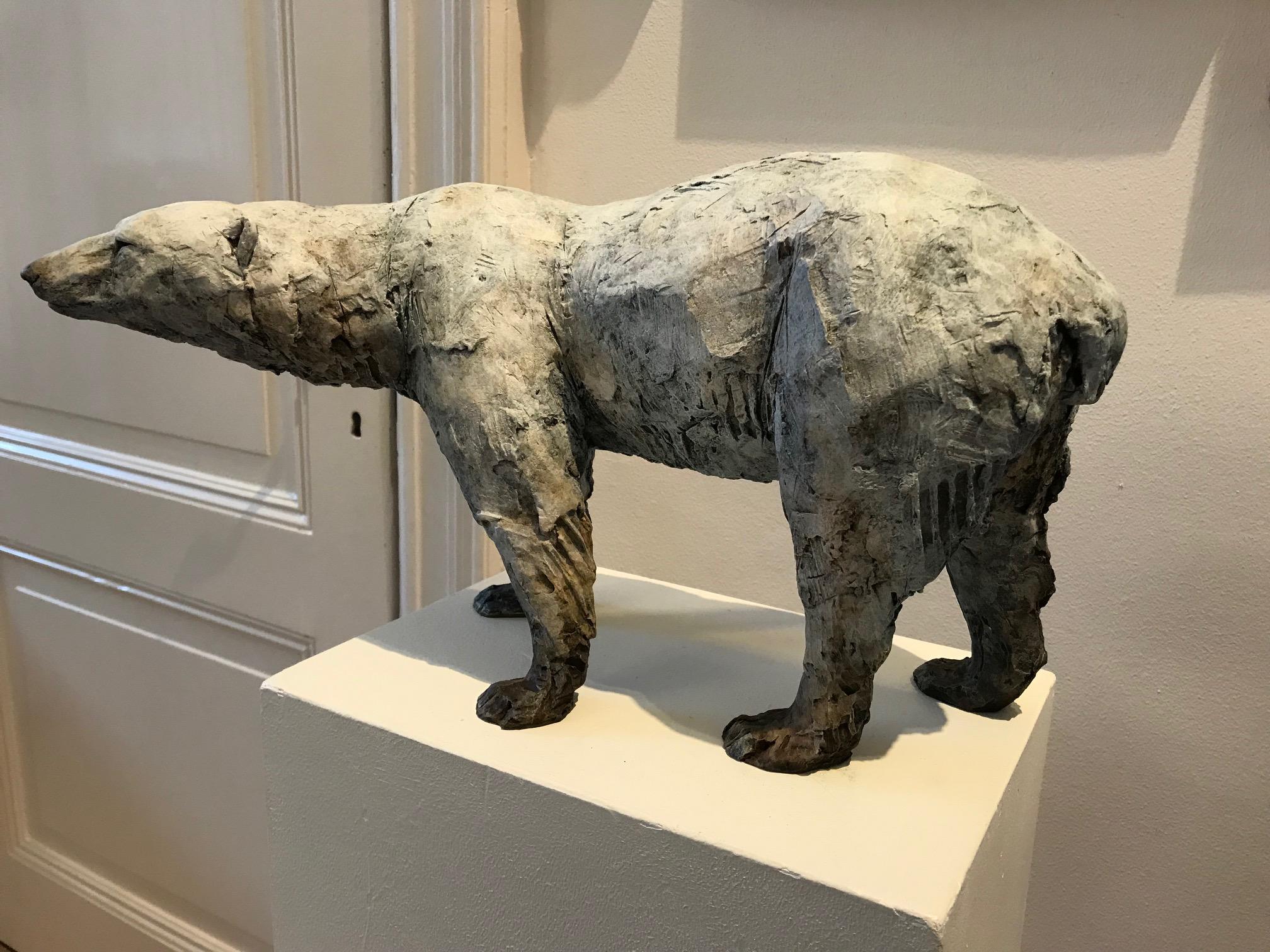 ''Arctic Bear'', Contemporary Bronze Sculpture Portrait of a Polar Bear 2