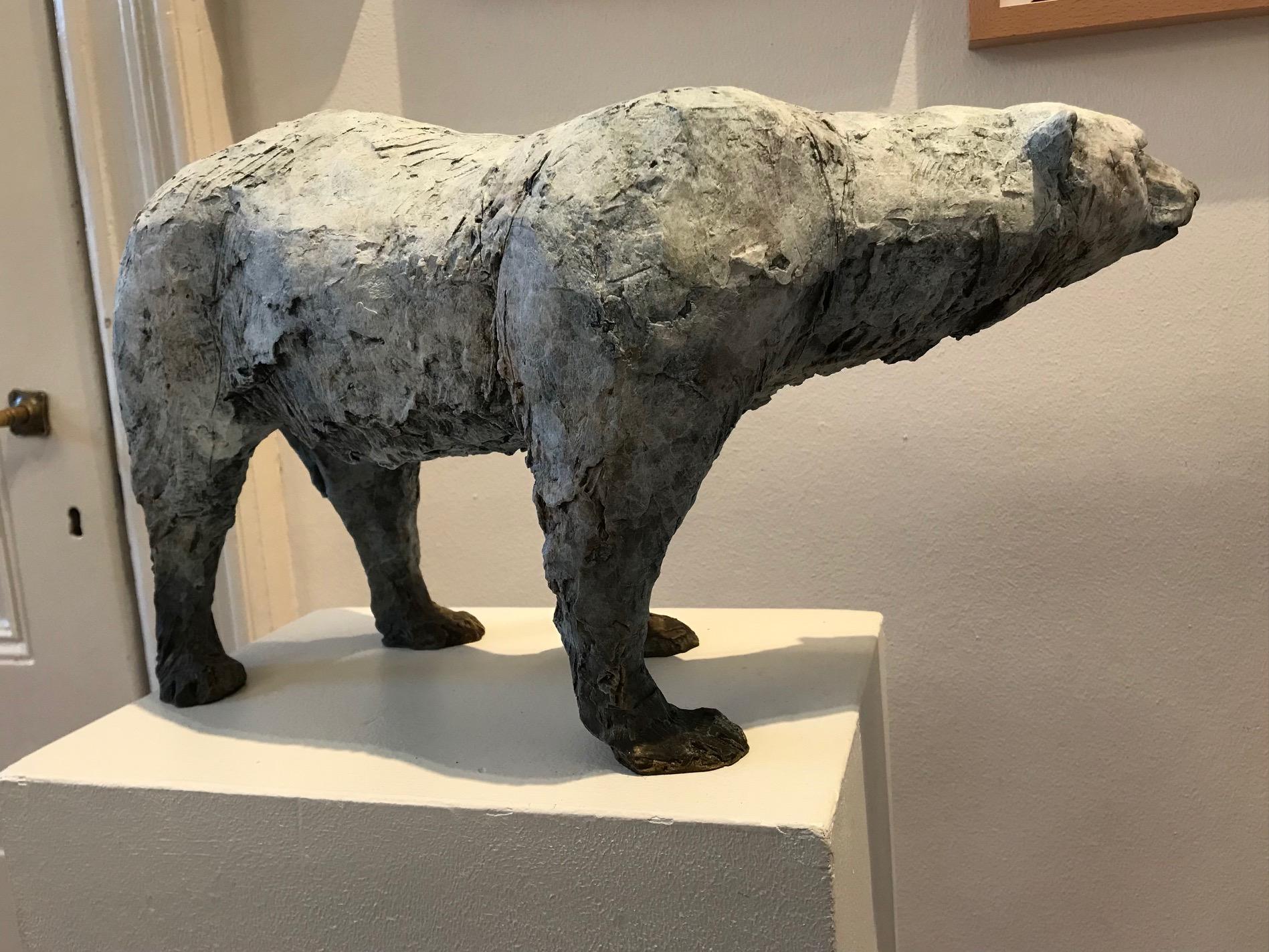 ''Arctic Bear'', Contemporary Bronze Sculpture Portrait of a Polar Bear 4